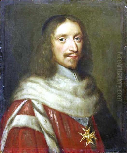 Pomponne de Bellievre Oil Painting by Charles Le Brun
