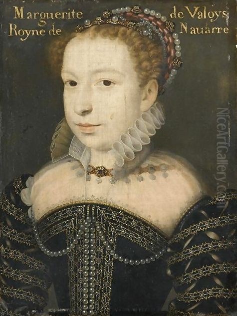 Margaret of Valois, queen of Navarra Oil Painting by Francois Clouet