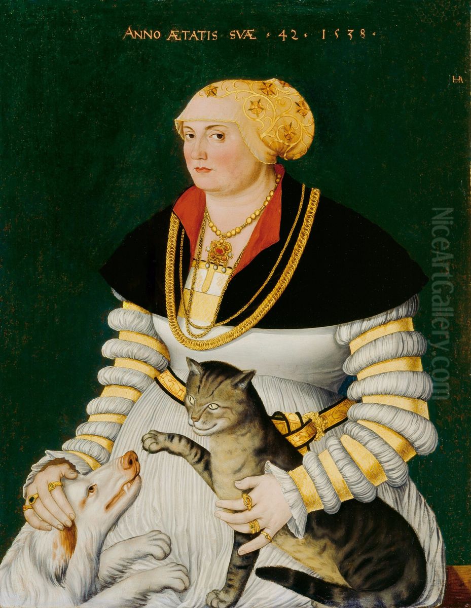 Bildnis der Cleophea Krieg von Bellikon / Bildnis der Cleophea Holzhalb, geborene Krieg von Bellikon Oil Painting by Hans Asper