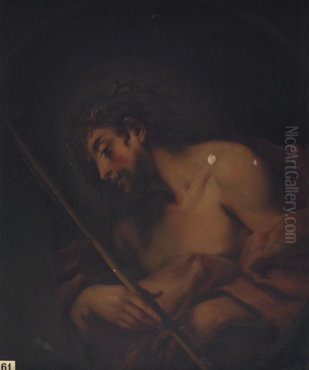 Christ crowned with thorns Oil Painting by William Llewellyn