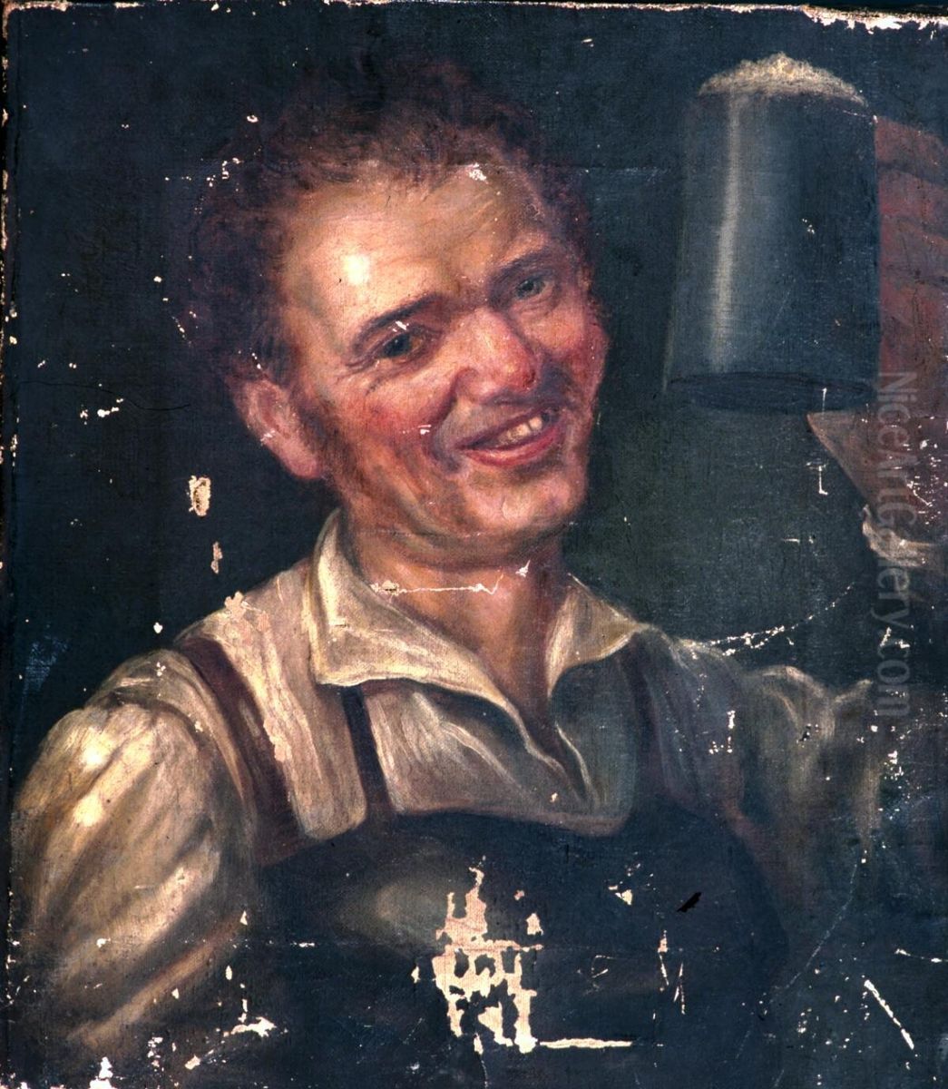 Self portrait Oil Painting by Hugh Jerman