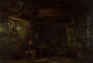 Interior of a Welsh cottage