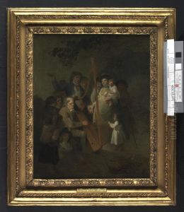 John Smith, the blind harper of Conway, with penillion singers