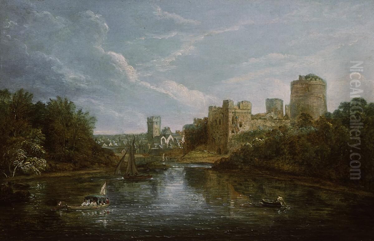 Pembroke Castle Oil Painting by Paul Sandby