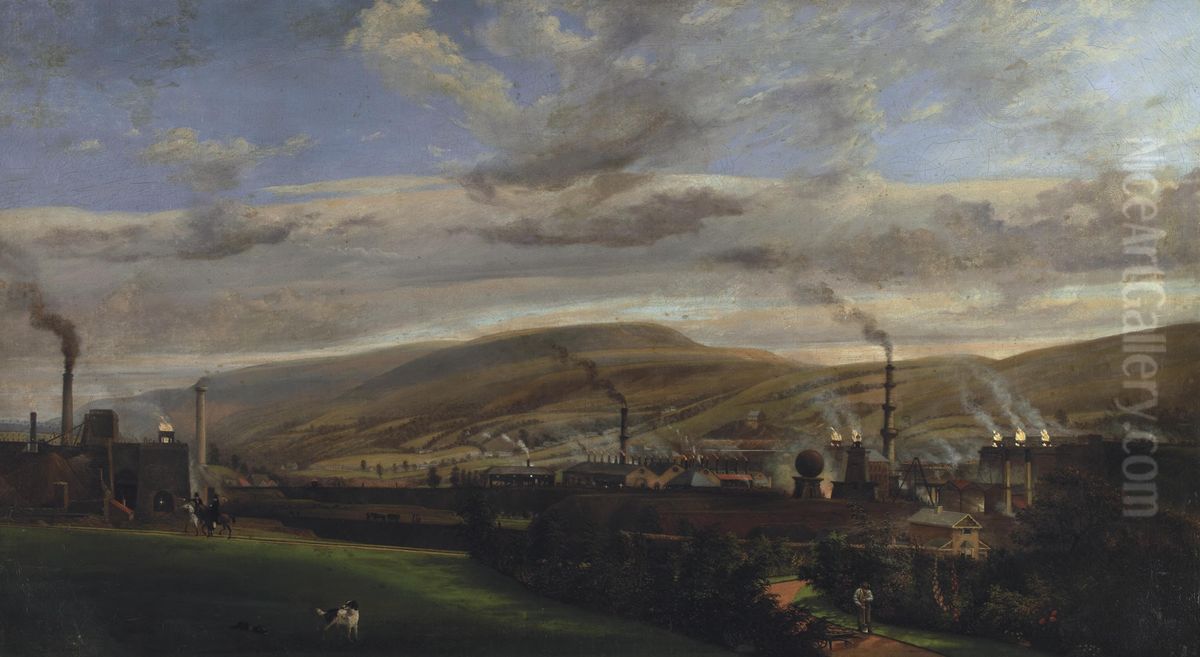 South Wales industrial landscape Oil Painting by Penry Williams