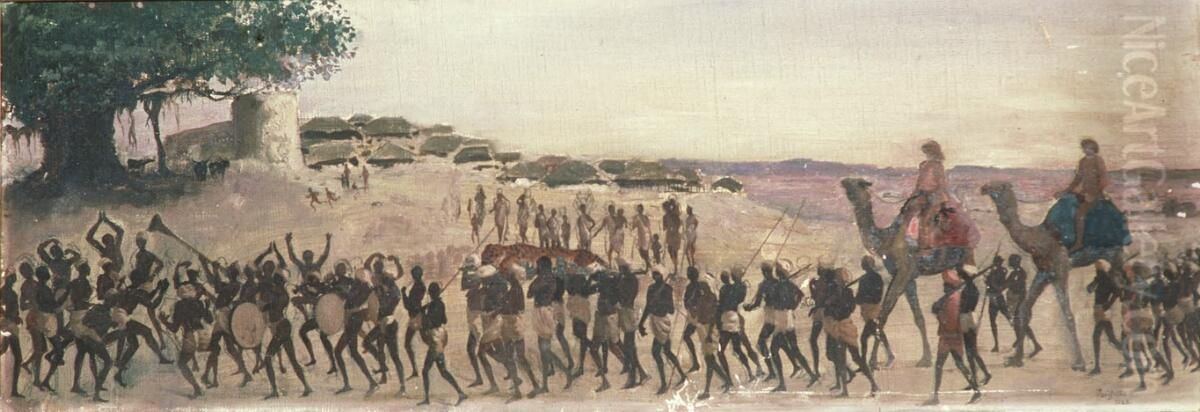 Tiger shooting in East Berar Oil Painting by John Griffiths