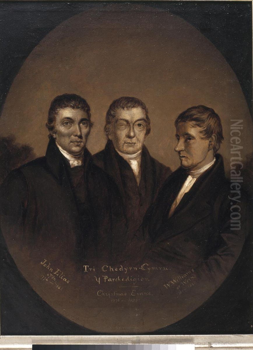 Tri chedyrn Cymru Oil Painting by William Williams
