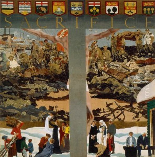 Sacrifice Oil Painting by Charles Sims