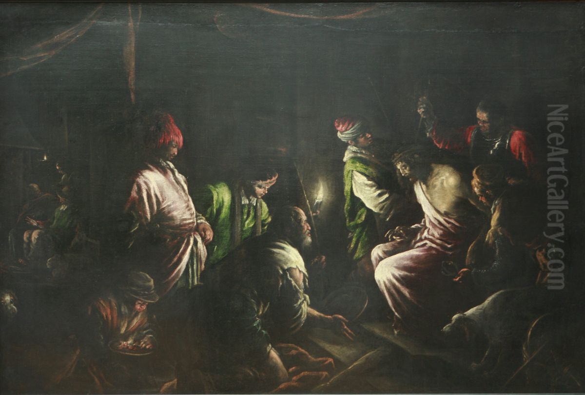 Le Christ aux Outrages Oil Painting by Jacopo Bassano