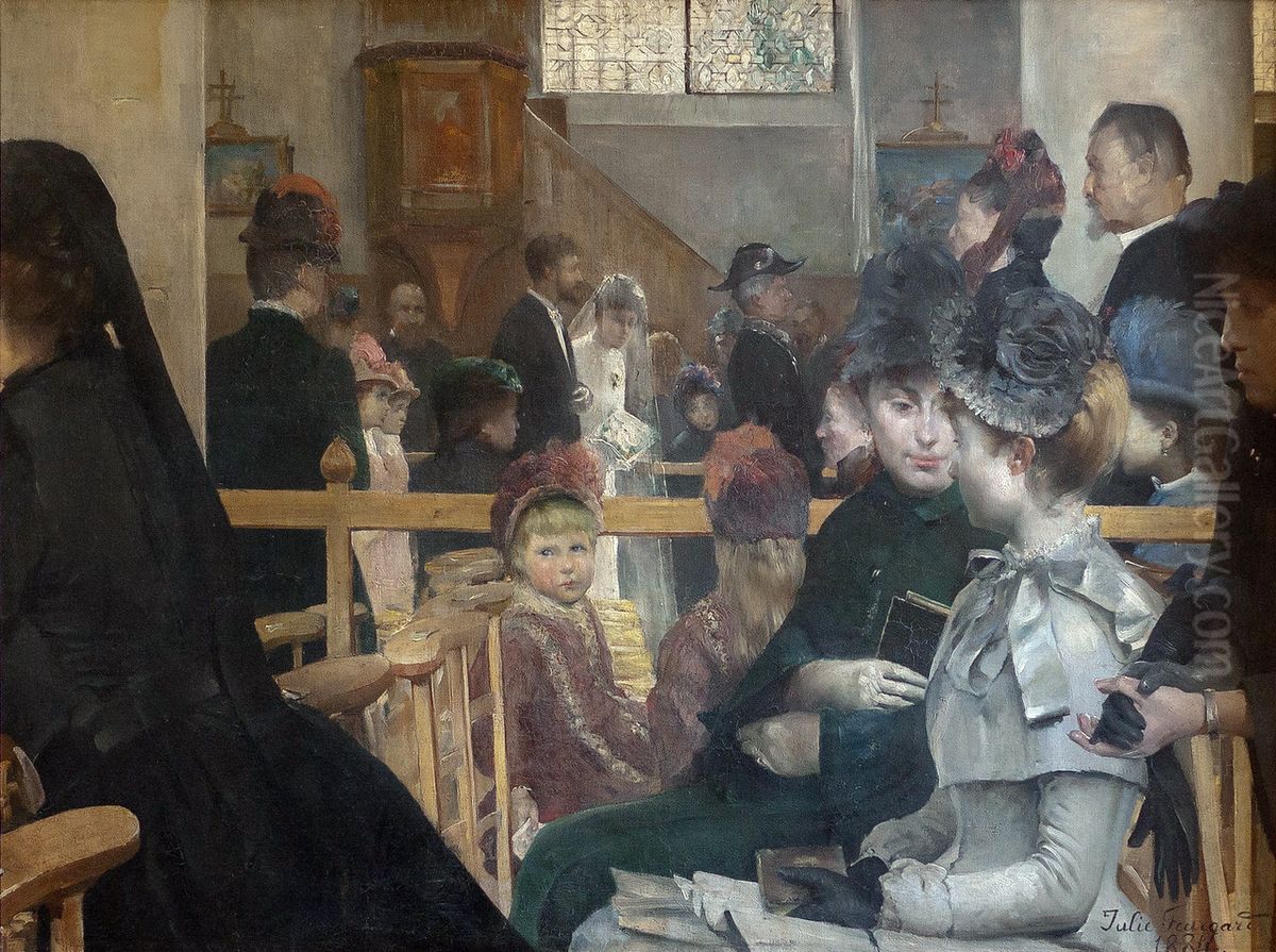 Le mariage Oil Painting by Julie Delance-Feurgard