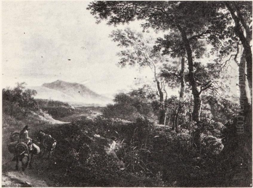 Landscape with a Mulerider Oil Painting by Jan Both
