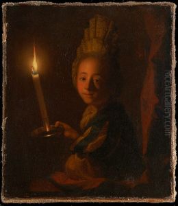 Girl with Burning Candle