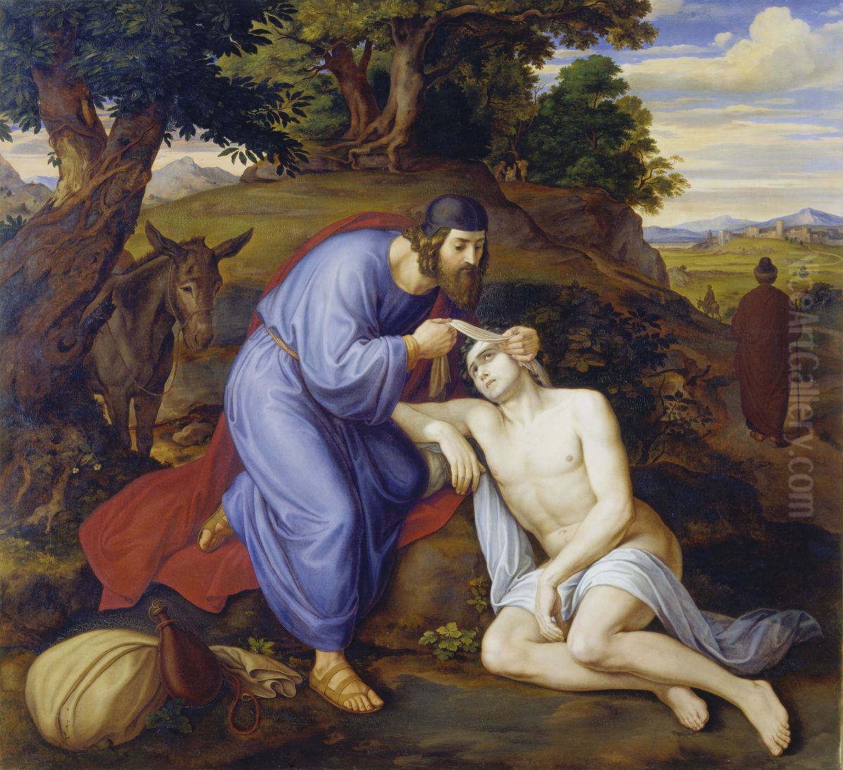 Der barmherzige Samariter Oil Painting by Julius Schnorr Von Carolsfeld