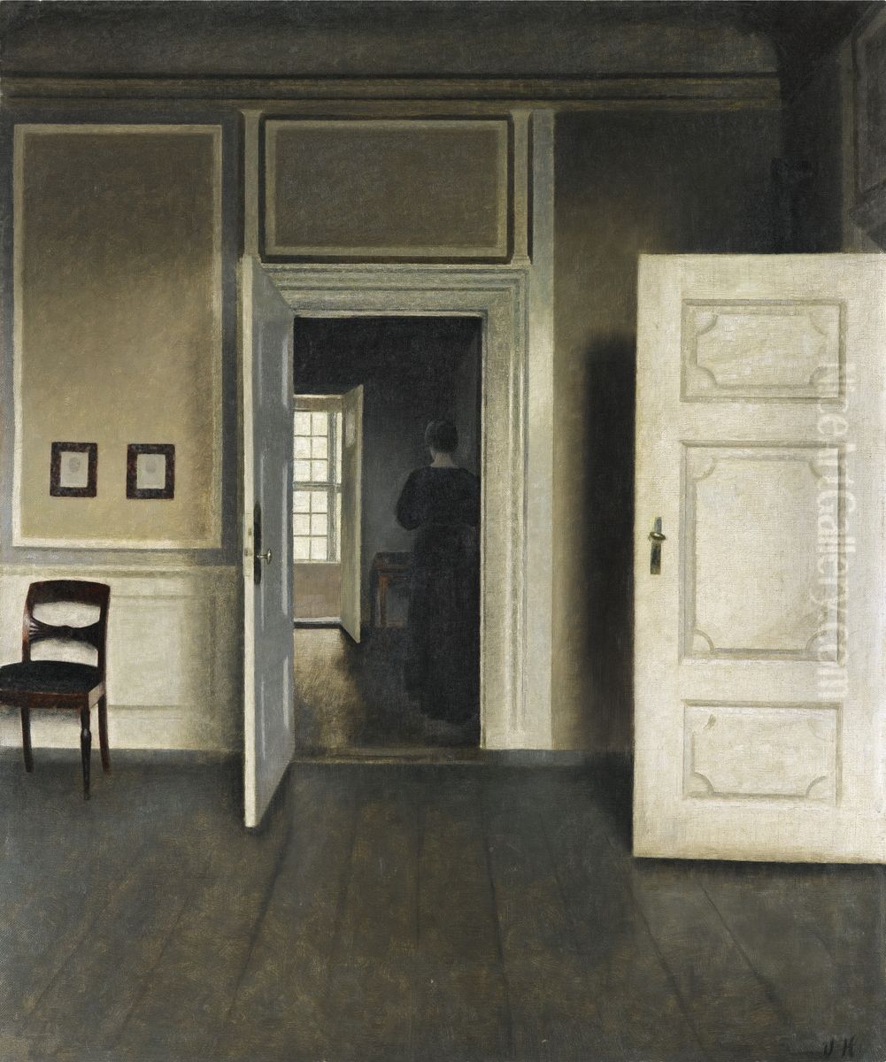 Interieur. Strandgade 30 Oil Painting by Vilhelm Hammershoi