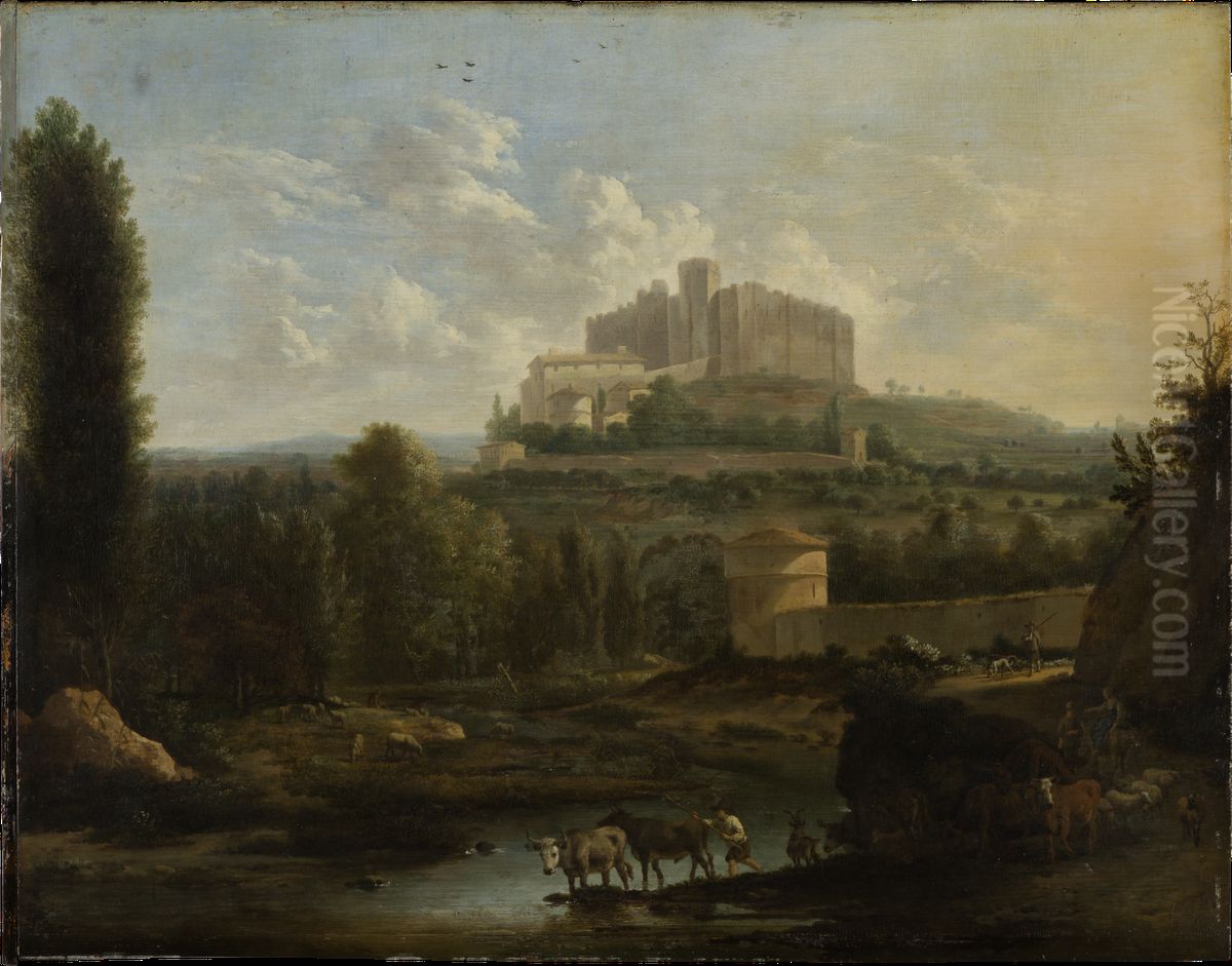 Landschaft mit dem Kastell von Francheville Oil Painting by Frederik de Moucheron