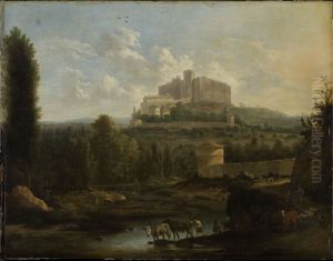 Landschaft mit dem Kastell von Francheville