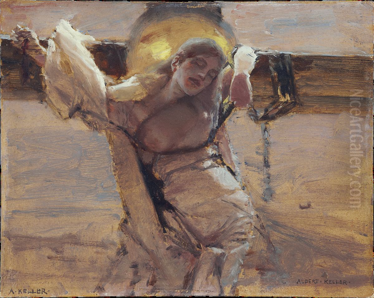 Die Martyrerin Oil Painting by Albert von Keller