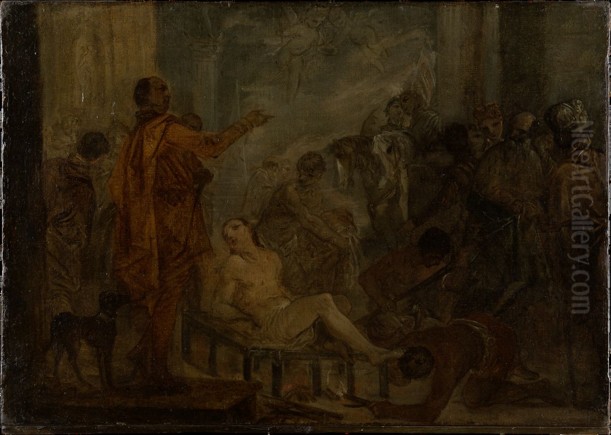 The Martyrdom of Saint Lawrence Oil Painting by Donato Creti