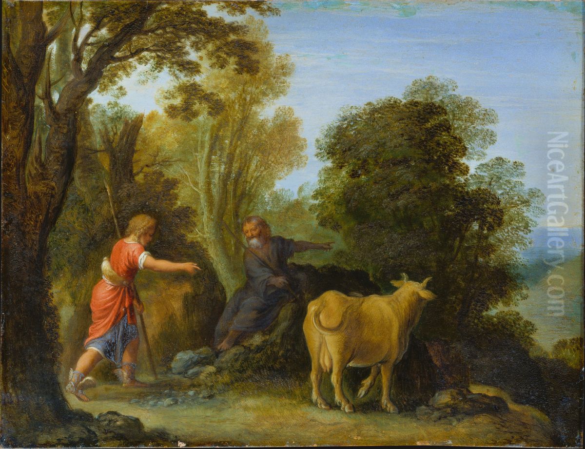 Mercury and Battus Oil Painting by Adam Elsheimer