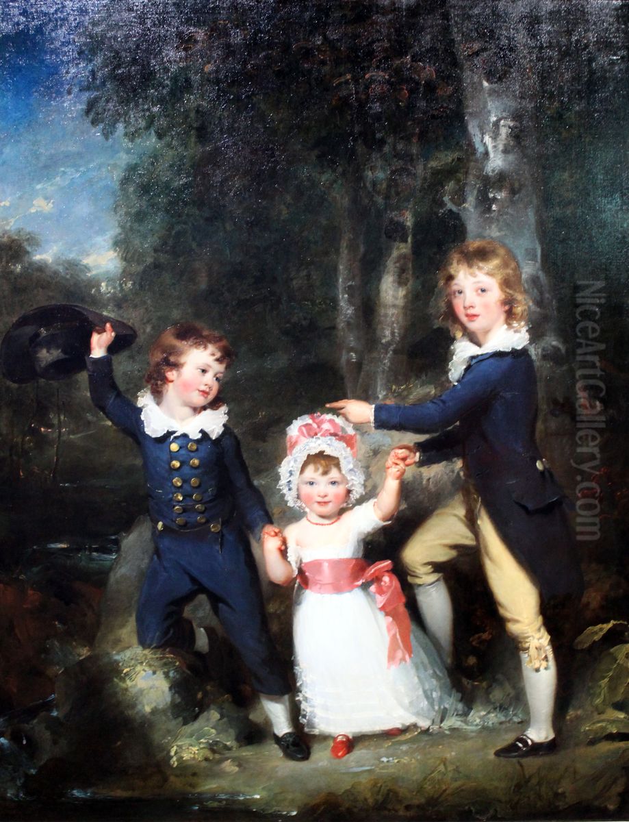 Portrait of the Children of Lord George Cavendish Oil Painting by Thomas Lawrence