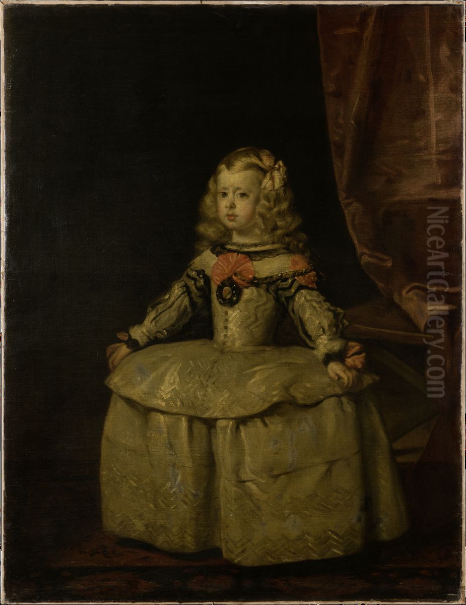 Bildnis der Infantin Margarita (1651-1673) Oil Painting by Diego Rodriguez de Silva y Velazquez
