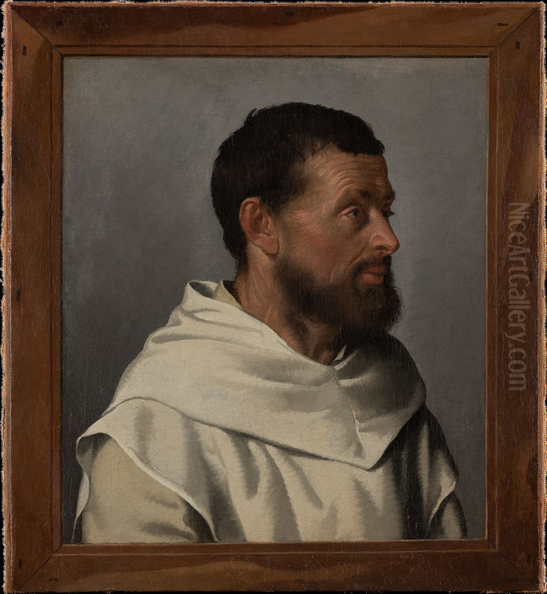 Portrait of a Lay Brother Oil Painting by Giovanni Battista Moroni