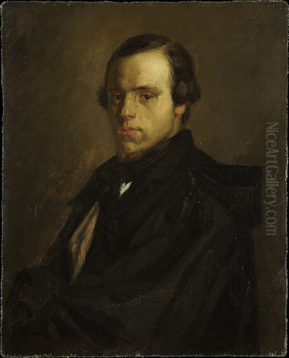 Bildnis Herrn le Courtois, des Schwagers des Kunstlers Oil Painting by Jean-Francois Millet