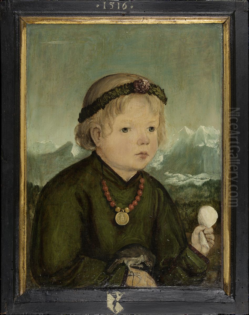 Portrait of Ruprecht Thenn (1512-1545) Oil Painting by Wolf Huber