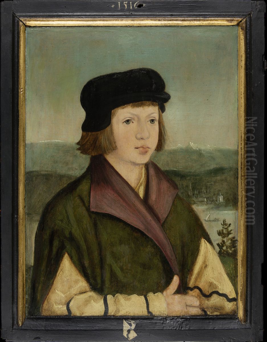Bildnis des Wolf (?) Thenn (1507-1538) Oil Painting by Wolf Huber