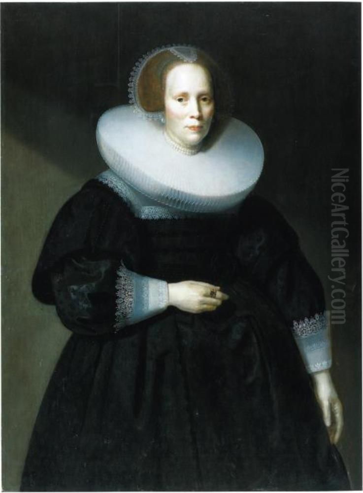 Portrait of a Woman Oil Painting by Samuel Hoffmann