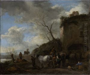 Riders at a Blacksmith's