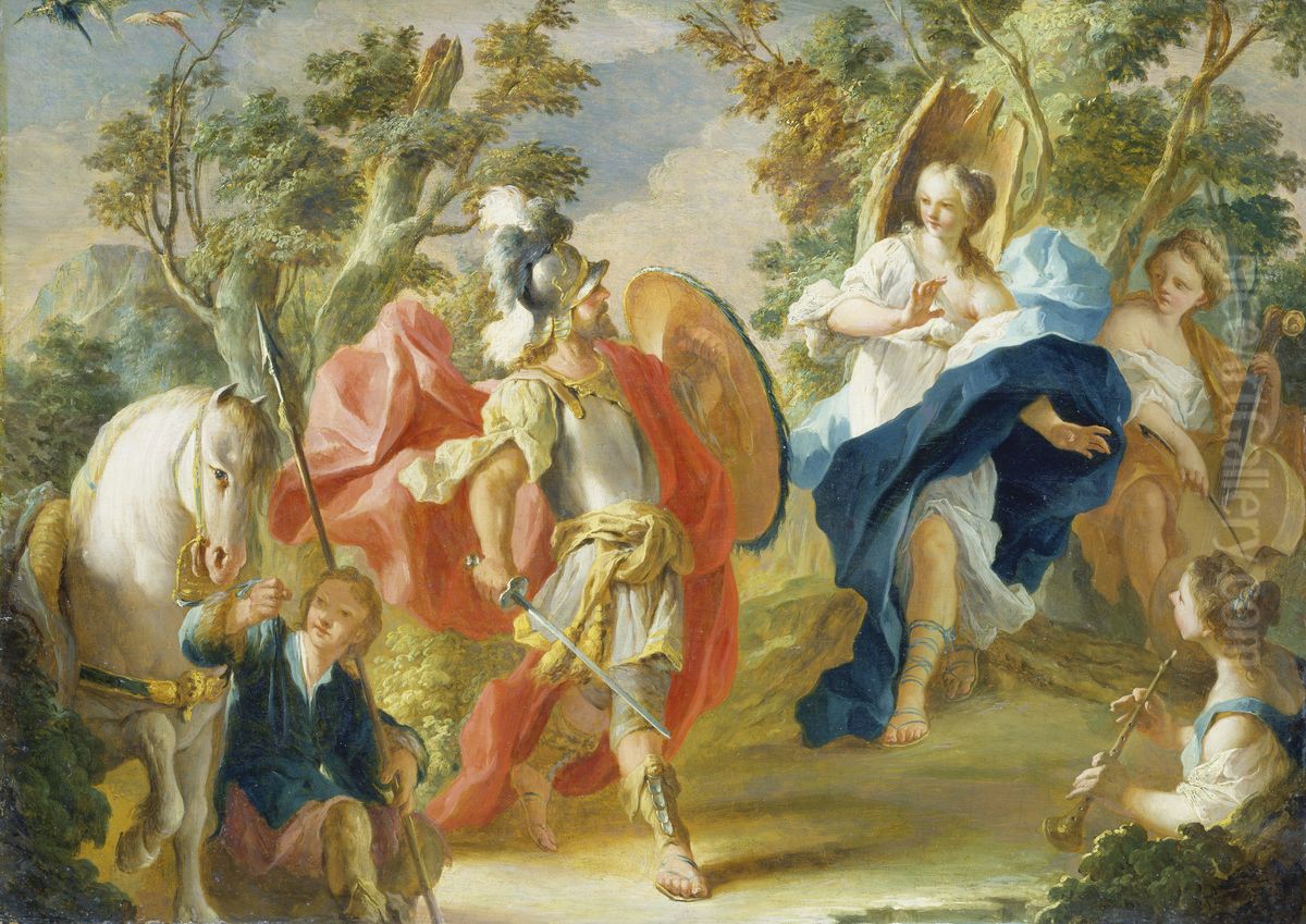 Rinaldo and Armida in the Magic Forest Oil Painting by Anton Kern