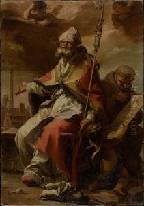 Die Heiligen Petronius und Bernardin von Siena
