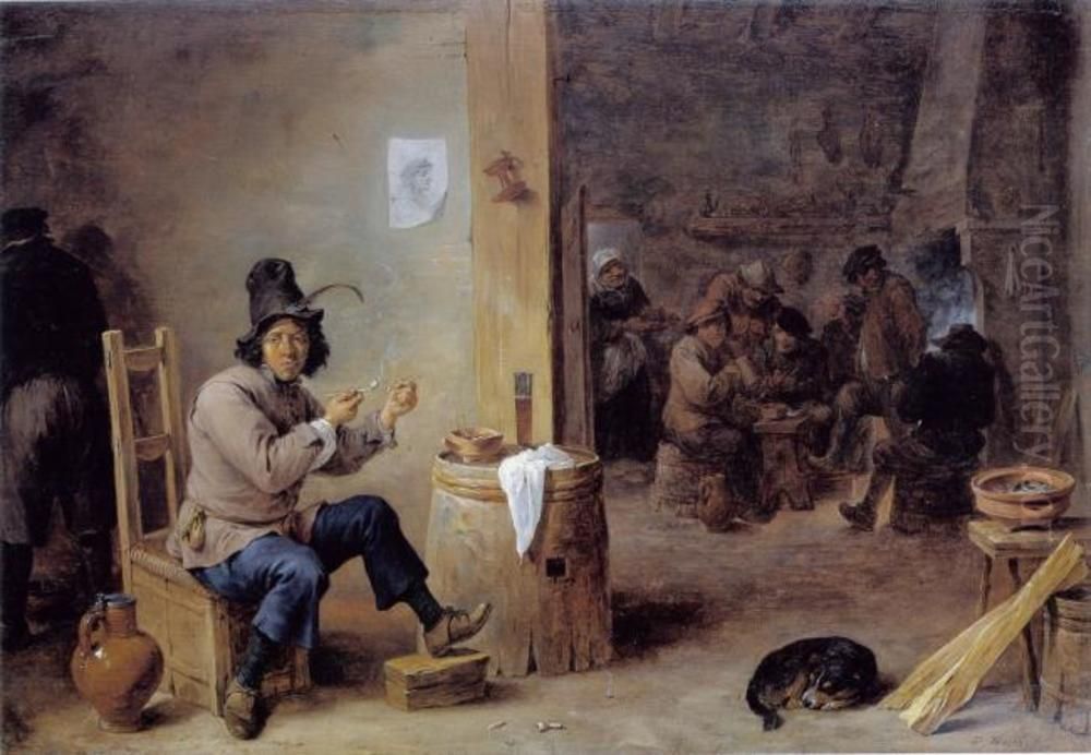 Smoker at an Inn Oil Painting by David Teniers the Younger