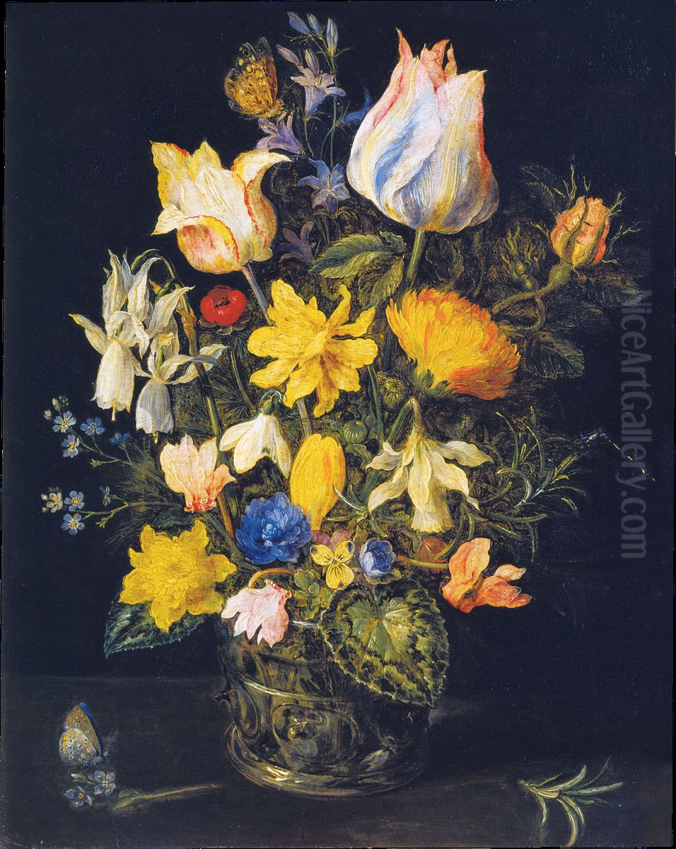 Still Life with Bouquet of Flowers Oil Painting by Jan Brughel