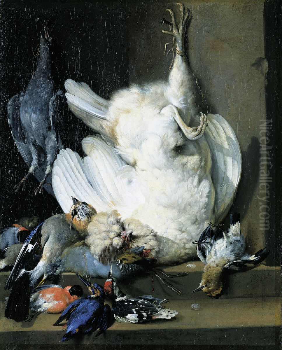 Still Life with Dead Poultry Oil Painting by Johann Heinrich Roos