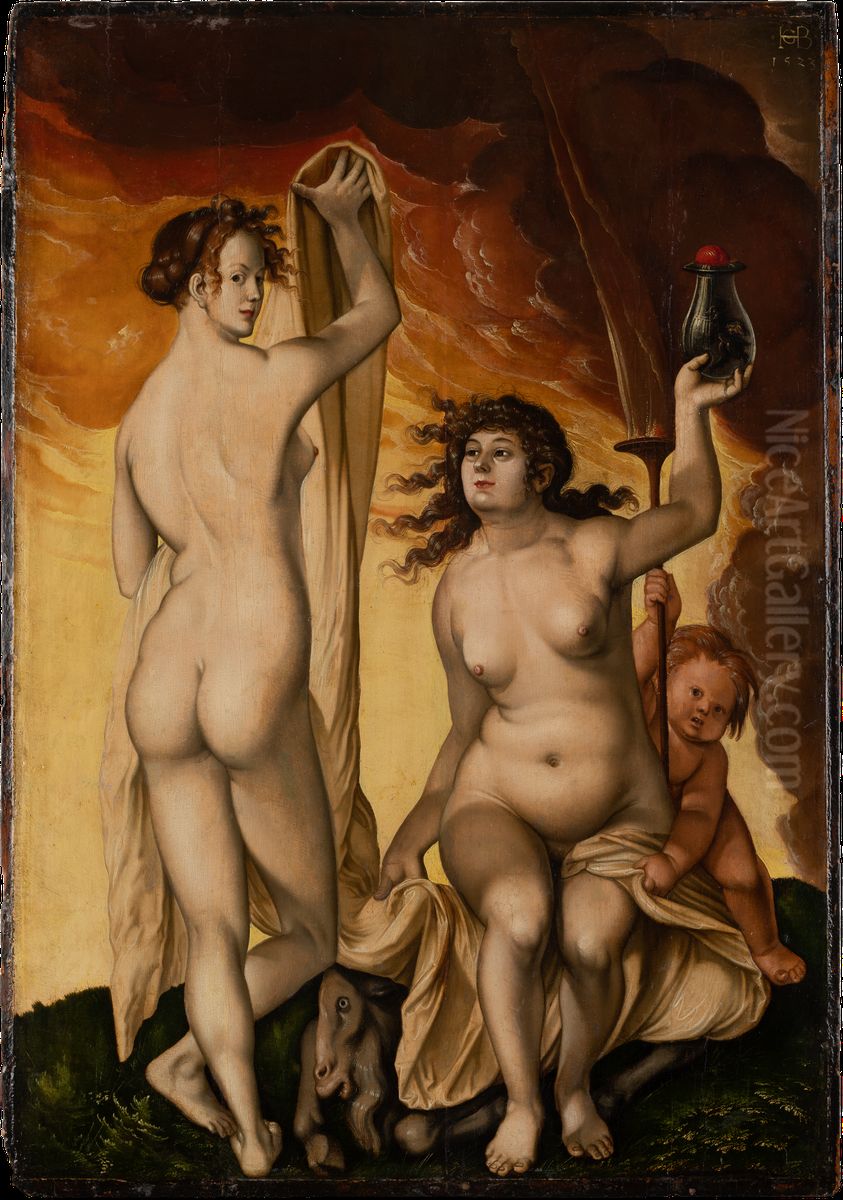 Two Witches Oil Painting by Hans Baldung Grien