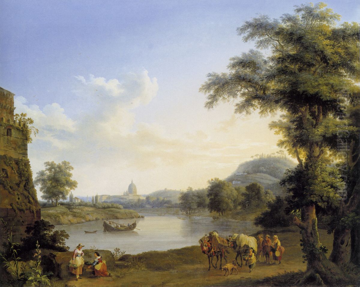 View of Saint Peter's in Rome Oil Painting by Jacob Philipp Hackert