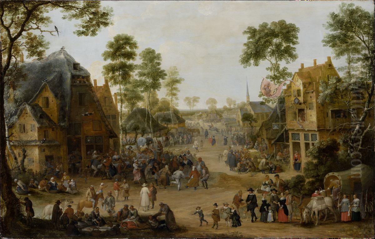Dorfkirchweih Oil Painting by Adriaen Van Stalbemt