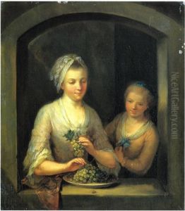 A Woman and a Girl at a Window