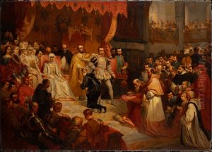 Die Abdankung Kaiser Karls V. zu Gunsten seines Sohnes Philipp II. zu Brussel am 25. Oktober 1555
