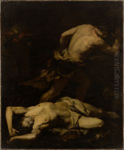 Cain Fleeing after the Murder of Abel