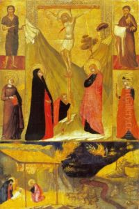The Crucifixion, the Nativity and Saints