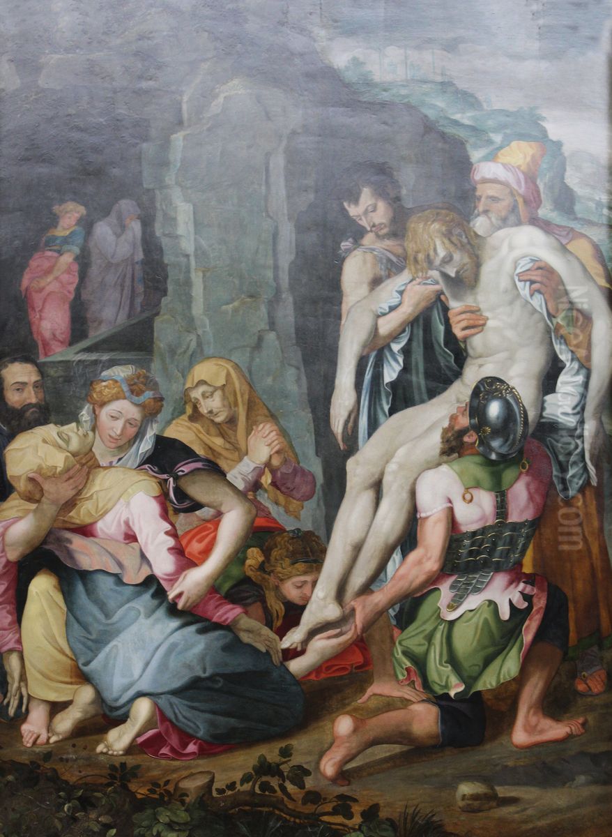 Entombment of Christ Oil Painting by Jacopino del Conte