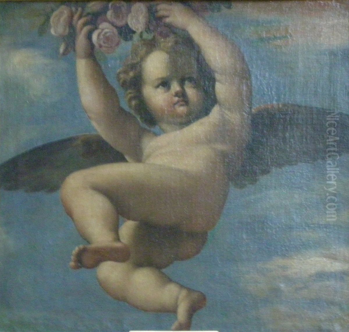 Amour repandant des fleurs Oil Painting by Annibale Carracci