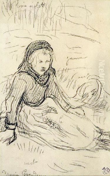 Marie Grandcerre Oil Painting by Emile Schuffenecker
