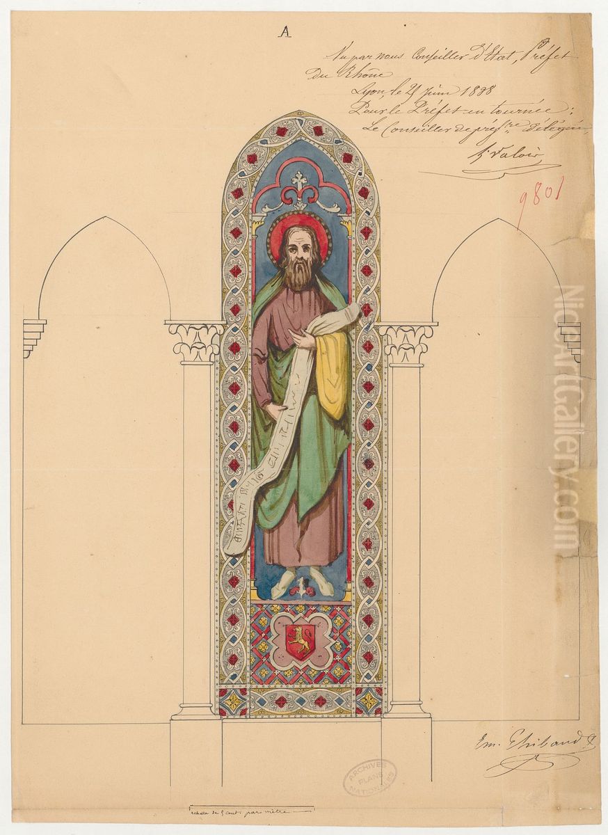 A (1838) Oil Painting by Emile Thibaud