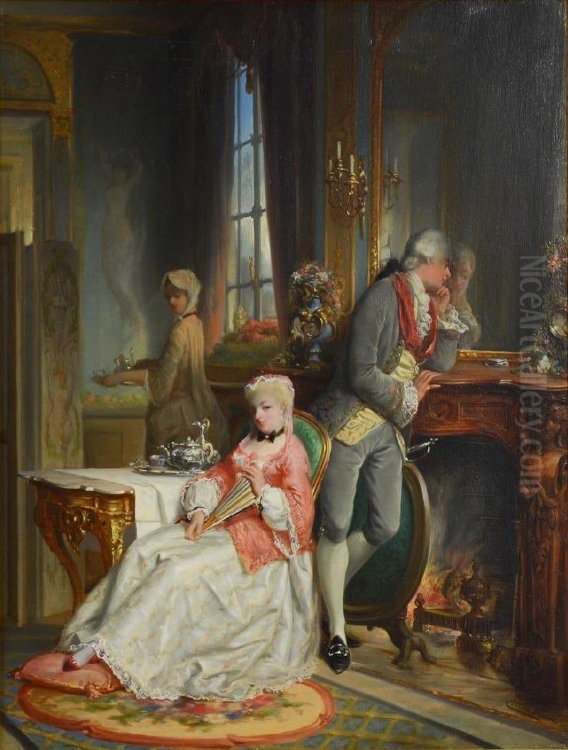 The Tiff Oil Painting by Constant Wauters