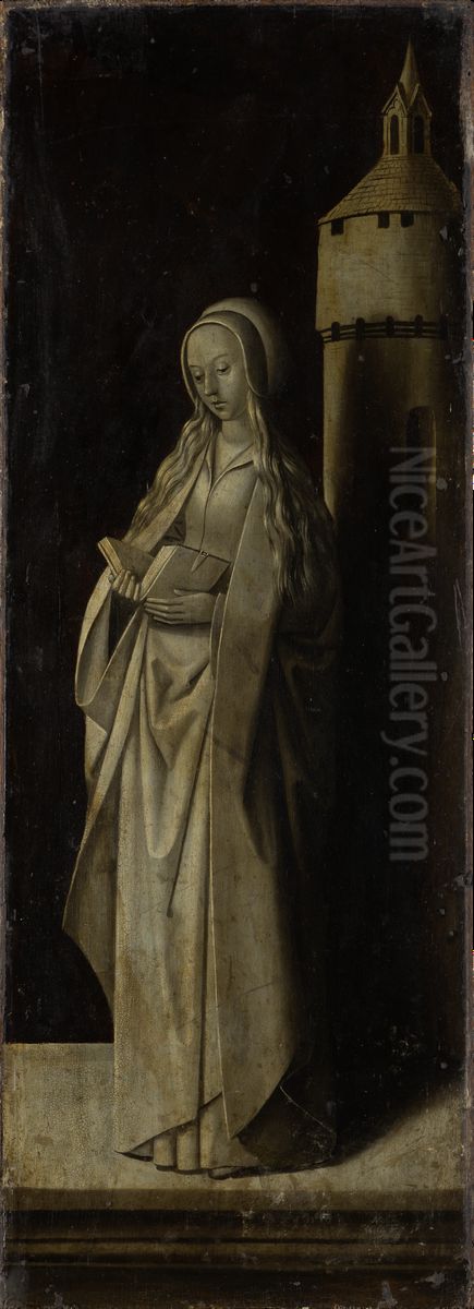 St Barbara Oil Painting by Master Of The Morrison Triptych