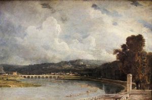 Le pont de Sevres, vu des bords du parc de Saint-Cloud